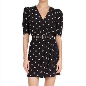Kooples Moonlight Dots belted mini dress BNWT